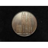 British Commemorative Medal, bronze d.59mm: Westminster Abbey architectural medal by J. Weiner of