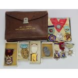 Masonic Jewels (10) including 5 silver, one early: Enoch Lodge No. XI Centenary 1855; plus a few