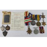 Family group, 1915 Star Trio to 2559 Pte. W Brodie 1-Lovats Scouts. Mounted on bar. MIC: To