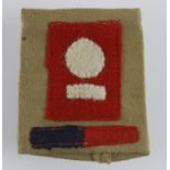 Cloth badge: 10th Corps / Royal Engineers Arm Of Service Strip – (X Corps/Royal Engineers) WW2