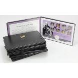 GB silver proof & BU coins (8) in coin & stamp covers, in Westminster 'black folders'.