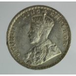 India silver Rupee 1918 EF