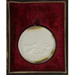 British Agricultural Medal, unmarked silver (white finish) d.48mm: Staffordshire Ag. Soc. named to