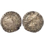 Henry VIII or Edward VI (debased) silver Groat, Bristol mint, mm. - / WS monogram - that of