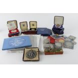GB & Commonwealth commemorative coins, crowns, sets and medals, including silver, plus a couple of