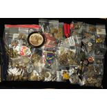 Dealers ex stock of military badges, pips, cloth, modern minature medals, etc etc. (Qty) Buyer