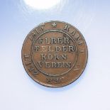 German Token, Famine in Germany 1816-17, 1 Brod (1 bread) token, copper d.24mm, nVF scarce. These