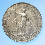 British Empire Trade Dollar 1911B, lightly cleaned EF (issued for use in Malaysia, Hong Kong and