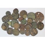 Byzantine & Islamic bronze coins (32) mixed grade.