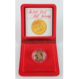 Half Sovereign 1980 proof FDC cased with cert.