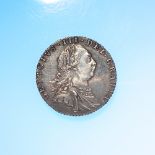 Sixpence 1787 with hearts, toned nEF