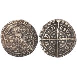 Edward IV First Reign, Light Coinage silver Groat (1464-70), London mint, mm. sun (possibly sun /
