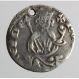 Cyprus, hammered silver Gros of Henry II, the last King of Jerusalem 1285-1324, 3.48g, clipped and