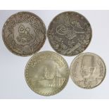 Egypt (4) large silver denominations, VF-GEF