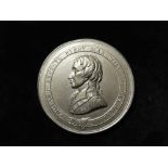 British Commemorative Medal (trial strike) lead d.62mm: Obverse of the Nelson Testimonial Medal 1844