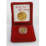 Half Sovereign 1980 Proof FDC cased as issued