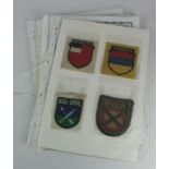 Collection 18 Foreign Volunteer Arm shields. Printed & Woven. Mixed Lot.