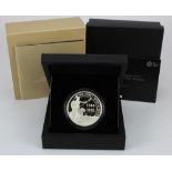 Ten Pounds 2014 "Outbreak" Silver proof 5oz. FDC in the plush box of issue with certificate