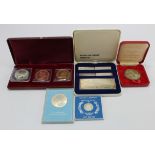 British Commemorative Medals, Ingots, and Fantasy Coins (11) including much silver. Interesting