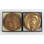 French Commemorative Medals (2) Monnaie de Paris, bronze d.79mm and d.80mm: Henri de Toulouse-