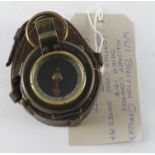 Great War Prismatic Officers Compass. Back marked 'F - L' and 'No 124504.1918 ^' Brass