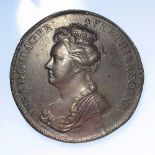 British Commemorative Medal, bronze d.34mm: Accession of Anne 1702 (medal) by J. Croker, Eimer #388,