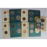 Australian Decimal Coin sets 1966 x4 in original packaging, plus another in a hard plastic pack.