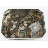 GB & World Coins, ancient to modern accumulation in a tin including silver.
