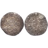 Henry VI First Reign silver Groat, Calais mint, Rosette-mascle issue (1430-31), S.1859, mm. cross