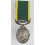 Efficiency Medal GVI with Territorial clasp named (6013233 Pte R J Coates. Seaforth).