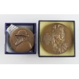 French Commemorative Medals (2) Monnaie de Paris, bronze d.53mm and d.68mm: Claude Monet by Émile