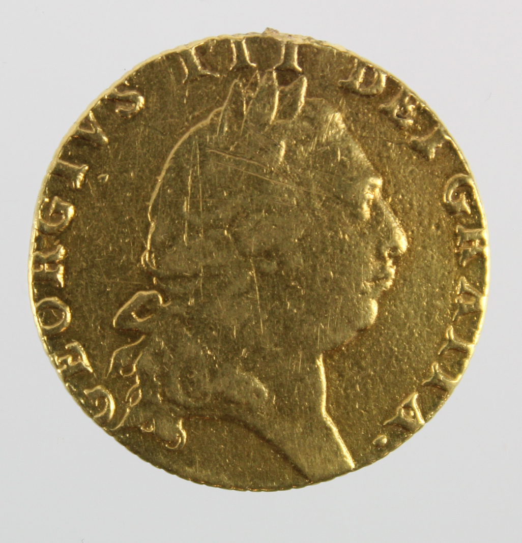 Guinea 1793 cleaned ex-mount nF