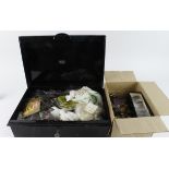 GB & World Coin, Crowns, Sets etc in a large lockable tin and a small box, including silver (needs