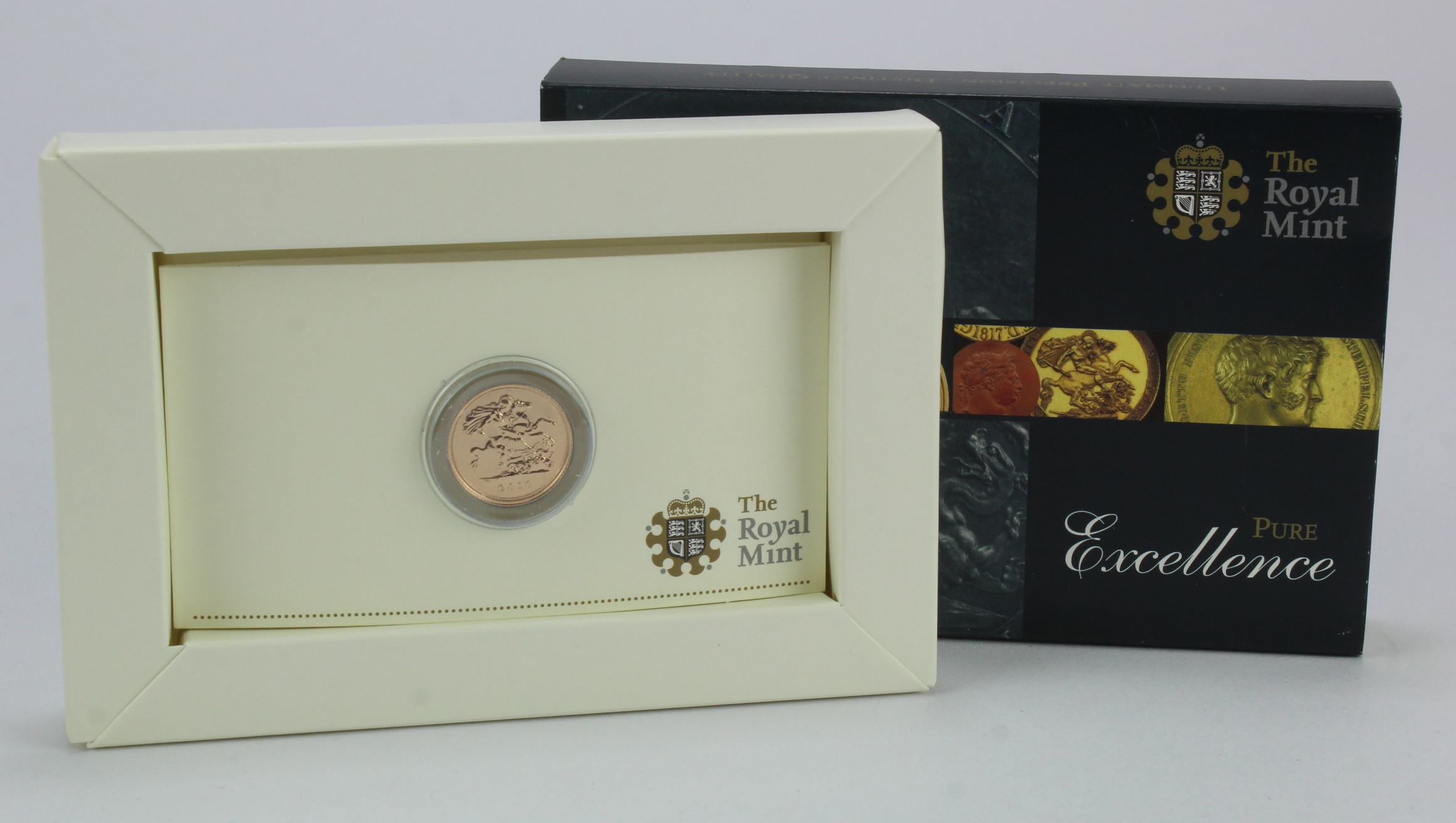 Half Sovereign 2010 BU in a Royal Mint box