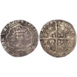 Henry V silver Groat (1413-22), London mint, Series G, no marks, S.1767. 3.06g. Fine.