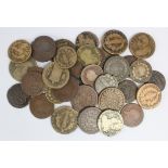 France (35) copper & bronze coinage 18th-19thC, mixed grade.