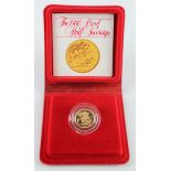 Half Sovereign 1980 proof FDC cased with cert.
