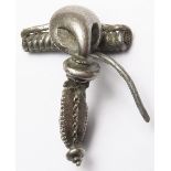 Antiquity: Roman silver fibula brooch complete with pin, c.3rdC AD, 30mm, 5.82g. Ex. Ancient Times