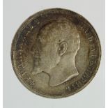 Bulgaria silver 1 Lev 1913, lightly toned EF