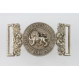 Lincolnshire Regt 1st Volr Batn white metal belt buckle