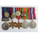 Group - GSM GVI with Palestine clasp (5249586 Pte W G Johnson Worc R). 1939-45 Star, Burma Star,