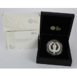 Ten Pounds 2017 "The Cost of War" Silver proof 5oz. FDC in the plush box of issue with certificate