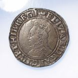 Elizabeth I hammered silver Shilling mm. tun, S.2577, 6.12g, toned GF, some old scratches.