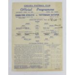 Charlton Athletic v Tottenham F/L South Cup Semi-Final 1st April 1944 played at Stamford Bridge,