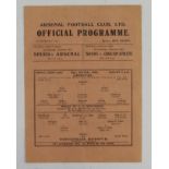 Arsenal v Tottenham F/L South 9th February 1946, single sheet programme