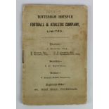 Tottenham Football Handbook 1898-1899, no cover. Sold a/f