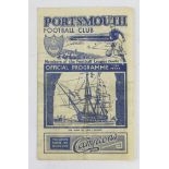 Portsmouth v Tottenham F/L South Cup 18th March 1944 programme