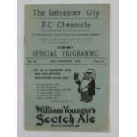 Leicester City v Tottenham FA Cup 5th Round 18th February 1928 programme