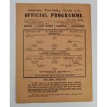 Arsenal v Tottenham F/L South 13th February 1943, single sheet programme