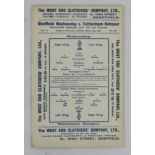 Sheffield Wednesday v Tottenham Hotspur 9th March 1904, Re-played England Cup Tie 3rd Round
